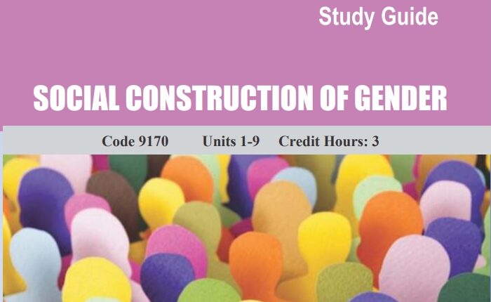 9170_SOCIAL CONSTRUCTION OF GENDER