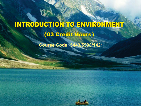 1421/5443/5998_Introduction to Environment