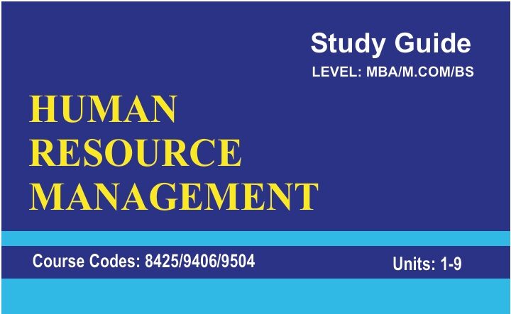5024/8425/8502/9406/9504_HUMAN RESOURCE MANAGEMENT